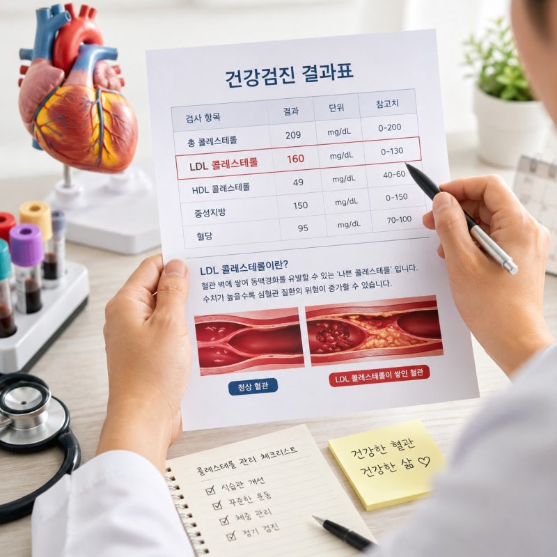 LDL 콜레스테롤 정상수치, LDL 낮추기 음식 영양제 생활습관까지 한눈에정리