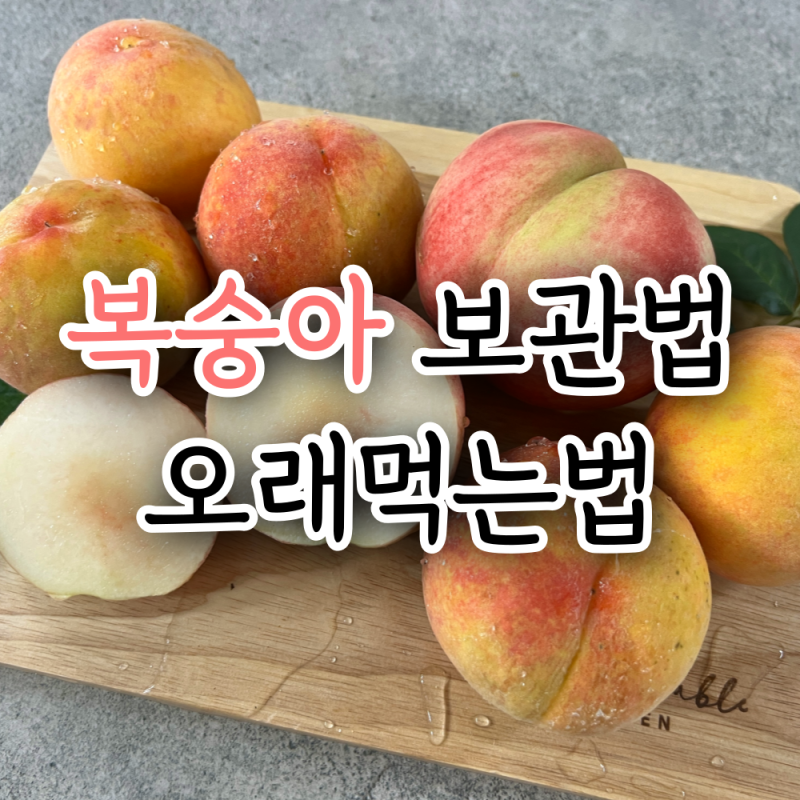 복숭아 보관법 / 오래 맛있게 먹는 방법