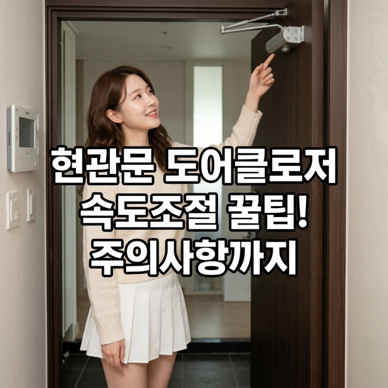 현관문 도어클로저 속도조절 쉬운 방법 주의사항