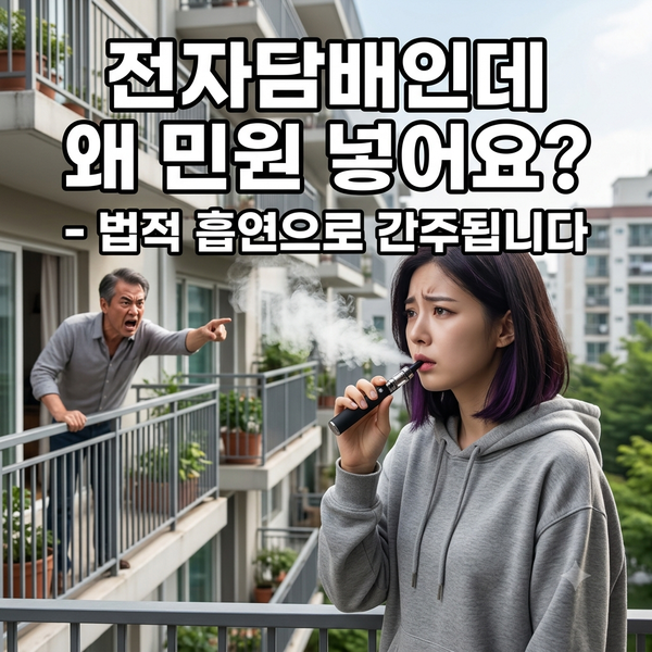 전자담배도 흡연 민원에 해당될까? : "전자담배인데 왜 민원 넣어요?" 항의했다가 과태료