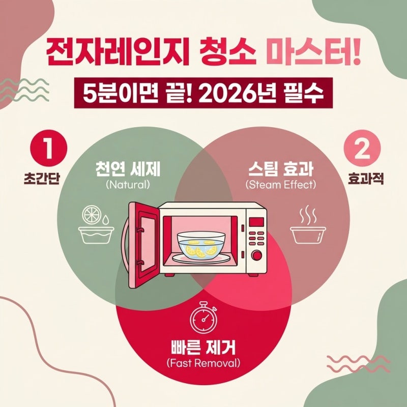 "이걸 왜 이제 알았지" 전자레인지 청소방법, 식초와 베이킹소다의 올바른 활용 차이