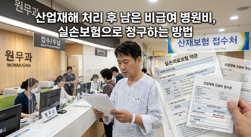 산재 처리 중 발생한 병원비 폭탄? 비급여·본인부담금 실손보험 세대별 청구 완벽 가이드
