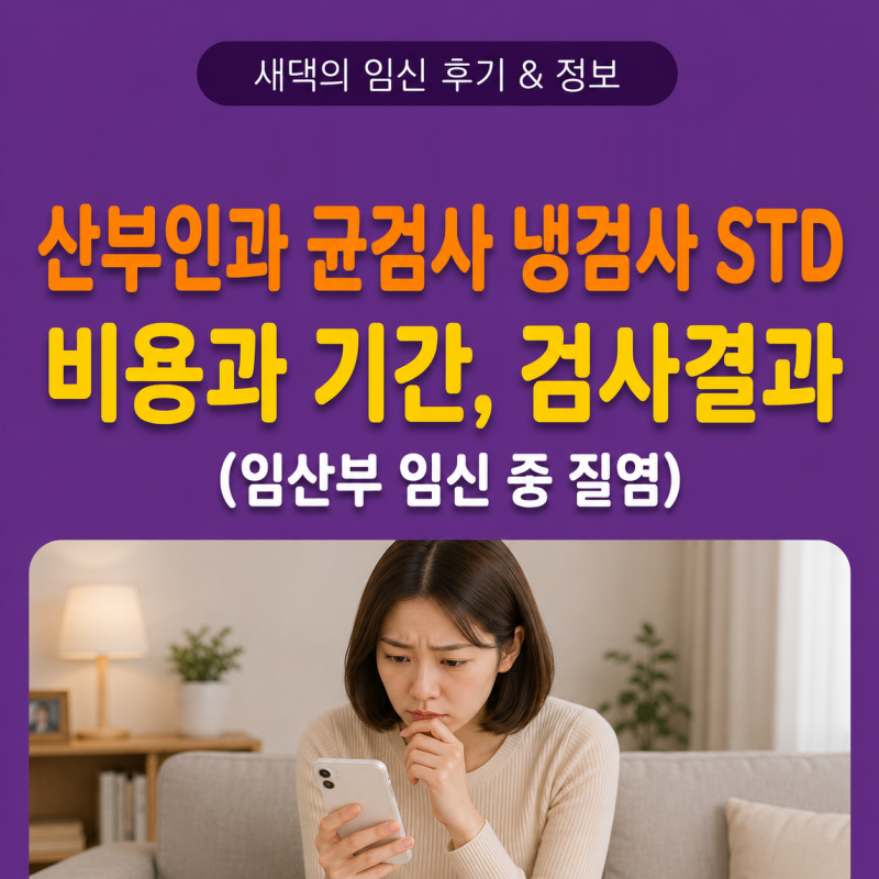 산부인과 균검사 냉검사 STD 비용, 검사결과 기간과 염증 소견 (임산부 질염)