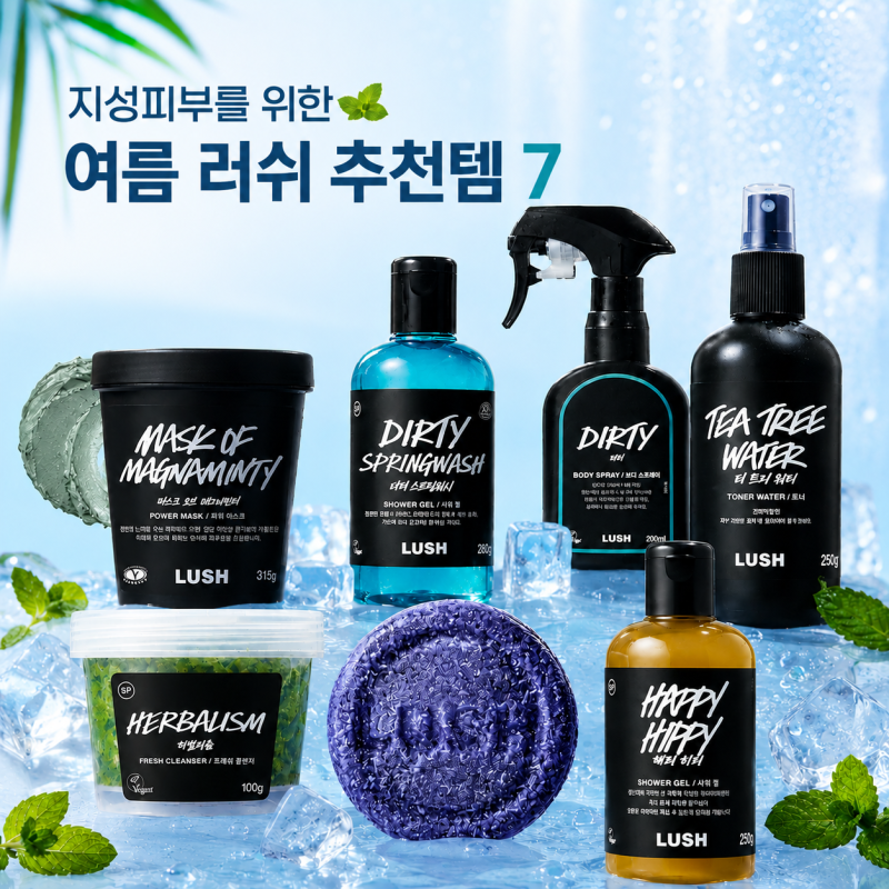 지성피부를 위한 여름 러쉬 추천템 7 (직접 사용 후기 포함)
