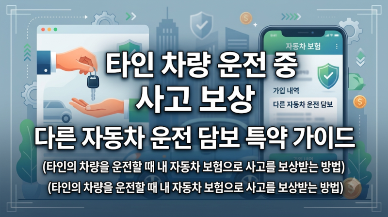 친구 차 운전대를 잡기 전 필수 확인! '다른 자동차 운전 담보 특약' 보상 범위와 치명적 맹점....