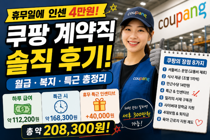 쿠팡 계약직 현실 급여와 복지, 직접 일해보니...