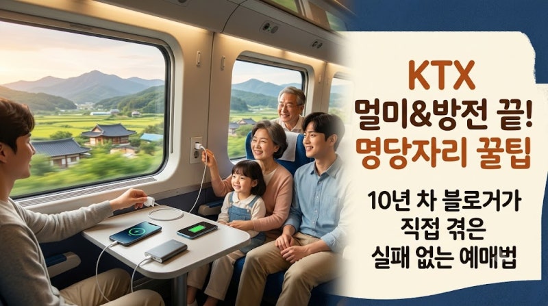 KTX 타보니 알겠더라, 기차 명당자리 안 앉으면 생기는 일 (feat. 멀미와 배터리)