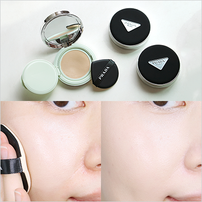 프라다 리빌 메쉬 쿠션 LC5부터 LN25까지, 전 색상 발색 비교
