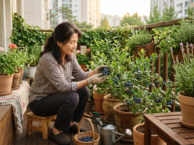 블루베리 키우기, 열매 잘 달리게 하는 물주기부터 분갈이까지
