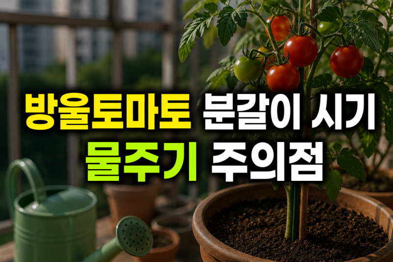 초보자도 실패 없는 베란다 방울토마토 분갈이 시기와 물주기 주의점