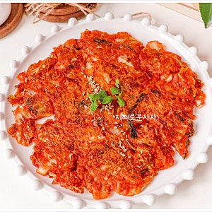 바삭한 김치전 레시피 부침가루 튀김가루 반죽 비율