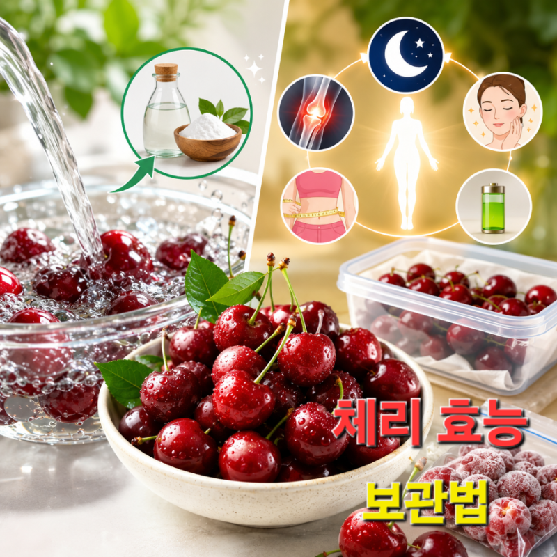 체리 효능 5가지 및 오래 먹는 체리 보관법 (feat. 잔류 농약 없는 체리 씻는 법)