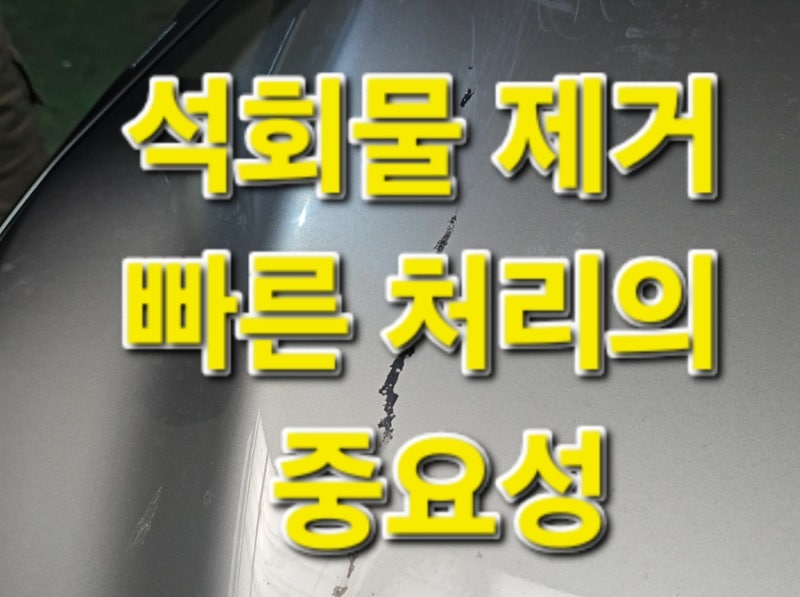 자동차 석회물 제거, 셀프로 해결하려다 수리비만 커집니다.