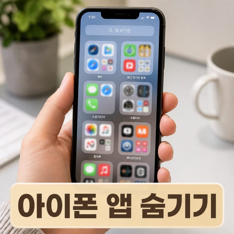 아이폰어플숨기기 홈 화면에서 깔끔하게 감추는 방법