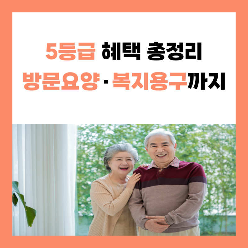 장기요양등급 5등급 혜택 총정리 (2026 최신)｜방문요양·복지용구·본인부담금 한눈에