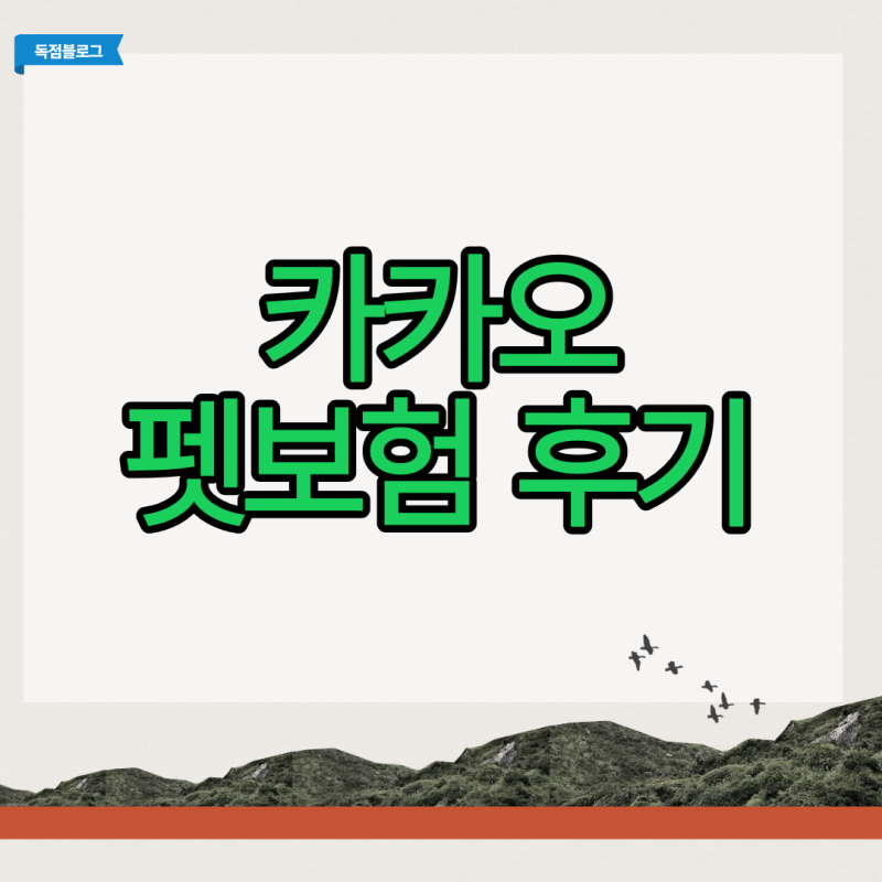 카카오 펫보험 후기 솔직하게 털어봄 3만원대 갱신 폭탄 피하는 법