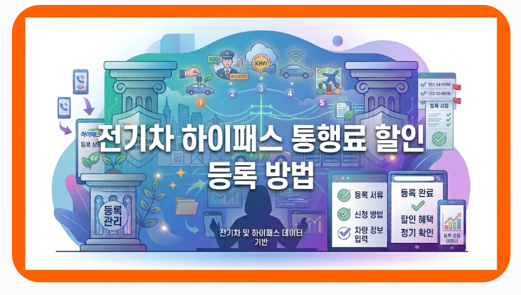 전기차 하이패스 통행료 할인 등록 방법, 2026년엔 이렇게 하세요!