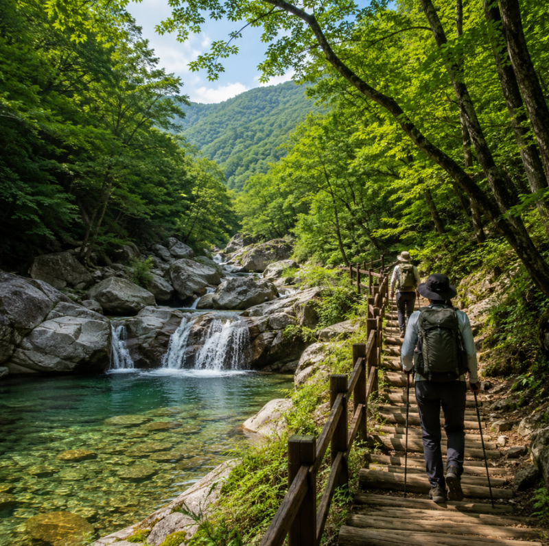 유명산 등산코스 최단코스 자연휴양림 유명계곡 산행