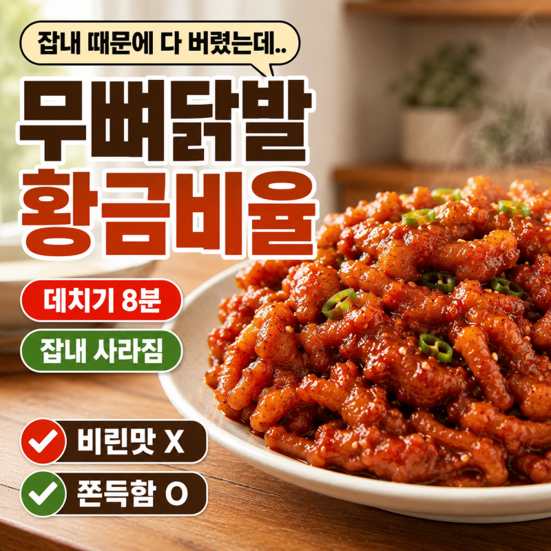 무뼈닭발 양념 황금비율,파는 것보다 쫀득한매운 닭발볶음 만드는 법