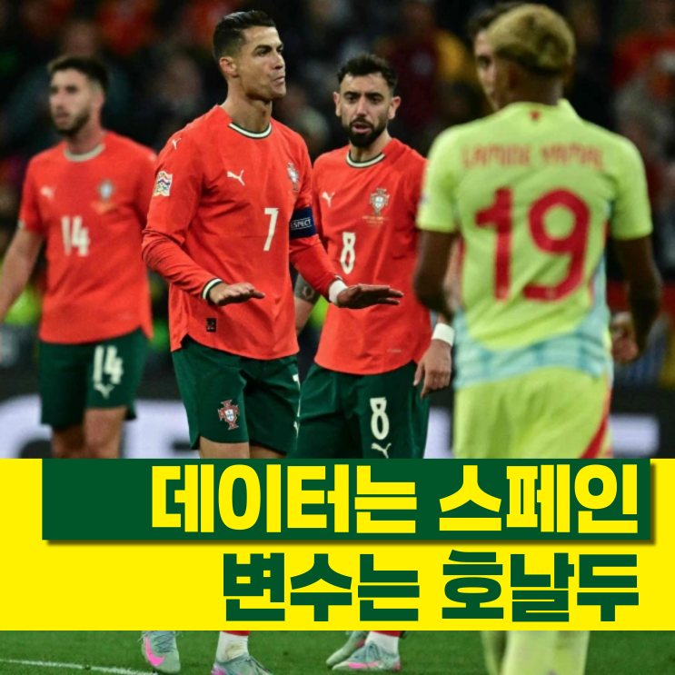 <b>호날두</b>의 끝은 어디?! 포르투갈 스페인 <b>16강</b> 예상 선발 라인업... 