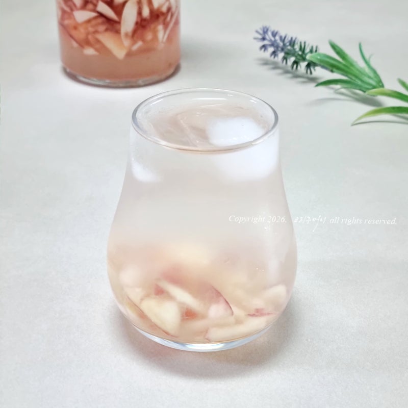 복숭아청 만드는법 칼로리 부담없이 복숭아주스 에이드 만들기