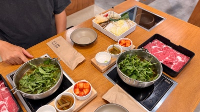 부산명지점심맛집 추천, 신선한 채소와 푸짐한 한 끼! 솔밭샤브 명지점 후기