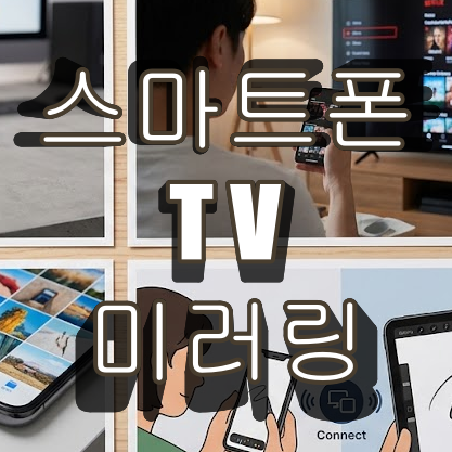 스마트폰 TV 미러링 방법, 갤럭시 아이폰 무선 연결로 큰 화면에서 영상 보는 법