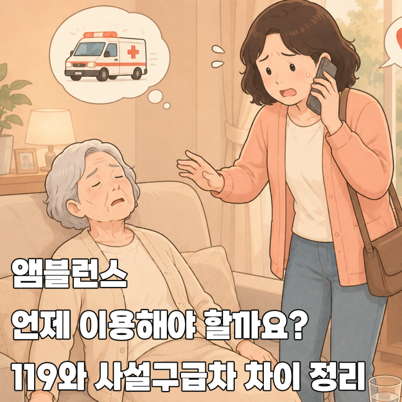 앰블런스 언제 이용해야 할까요? 119와 사설구급차 차이 정리