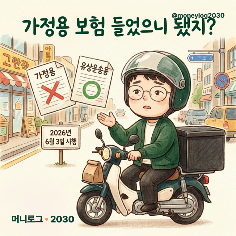 "가정용 보험 들었으니 됐지" 배달 유상운송보험, 안 들면 일 막힙니다
