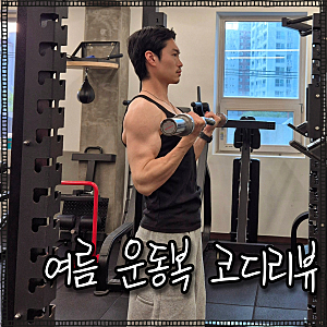 남자 짐웨어 민소매 코디 아스트로브 머슬나시 헬스복 리뷰 여름 운동복