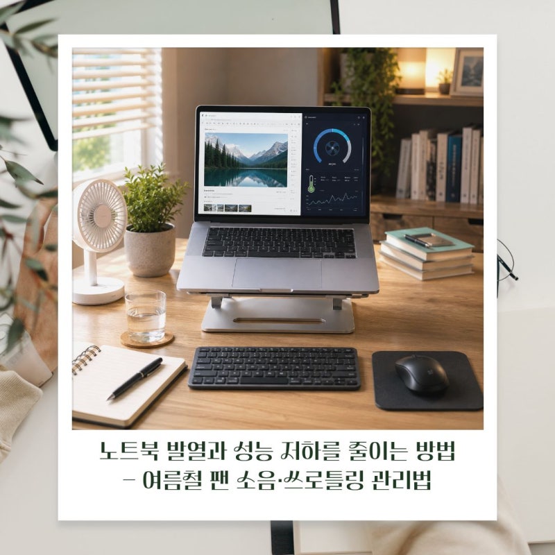 노트북 발열과 성능 저하를 줄이는 방법 - 여름철 팬 소음·쓰로틀링 관리법
