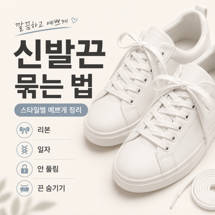 신발끈 예쁘게 묶는 법 스타일별 정리