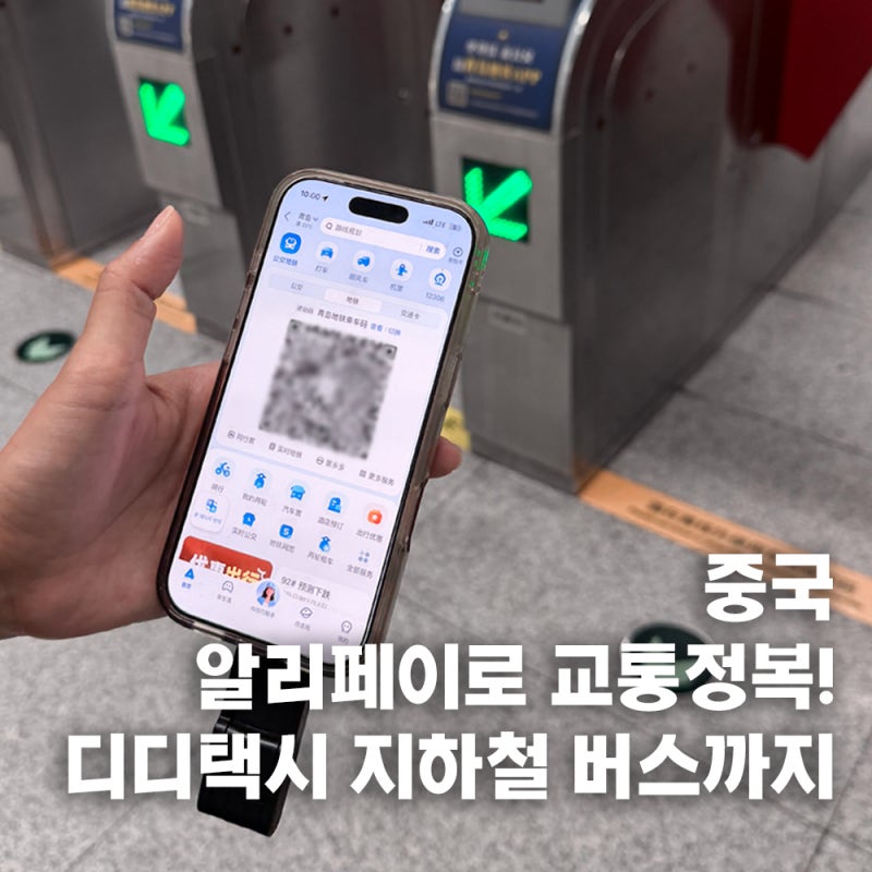 중국 칭다오 알리페이 교통카드 디디택시 지하철 버스 타는법