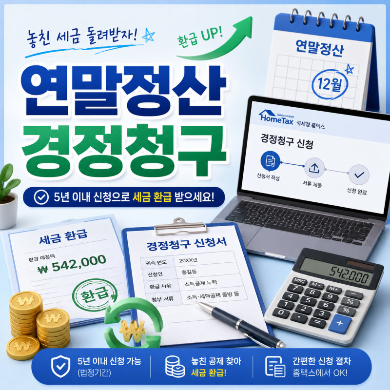 연말정산 경정청구 환급기간, 회사 없이 신청 가능한지와 체크리스트 정리