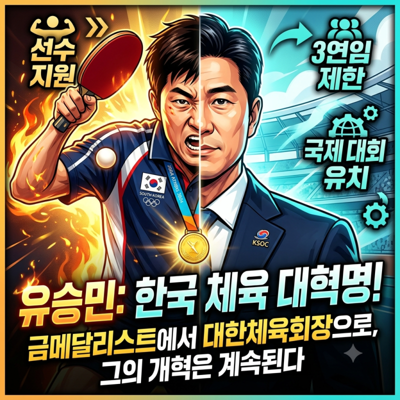 유승민 대한체육회장 탁구 금메달리스트가 바꿀 체육계는?
