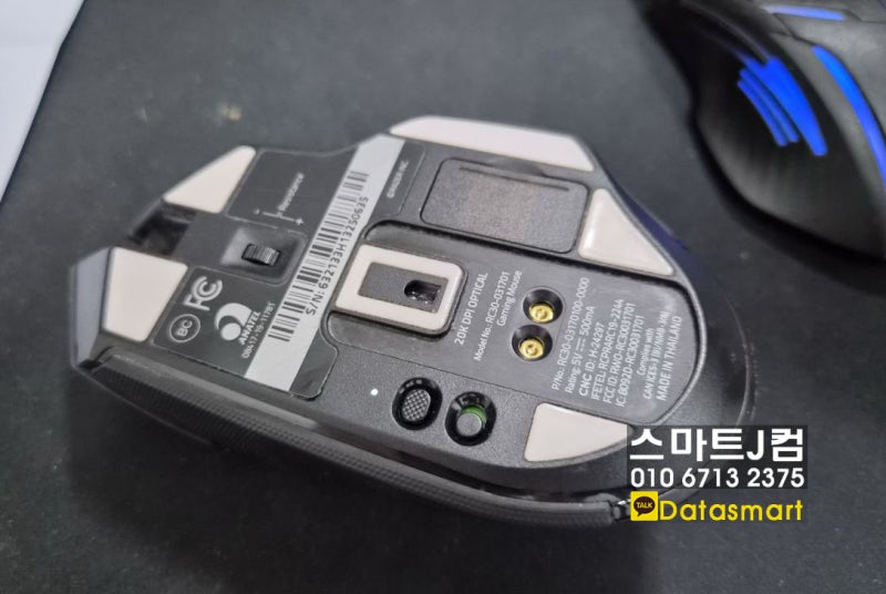 레이저 바실리스크 마우스 수리, 휠이 위아래로 반대로 움직이는 고장 전용 인코더로 교체하....