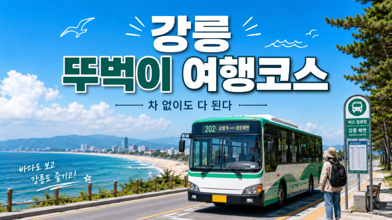 강릉 뚜벅이 여행코스, KTX와 버스만으로 하루 제대로 즐기는 방법