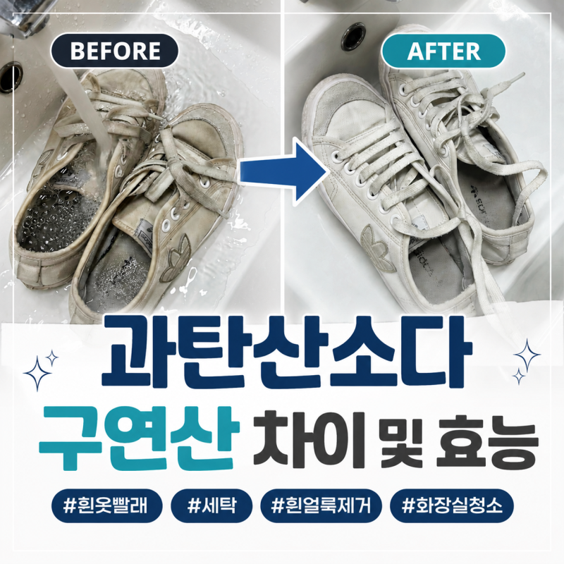 과탄산소다 구연산 차이 및 효능 표백 세탁 및 하얀얼룩제거 화장실 청소 후기