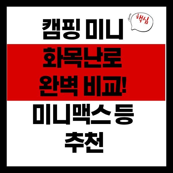 캠핑 미니 화목난로 완벽 비교! 미니맥스 등 4종 추천