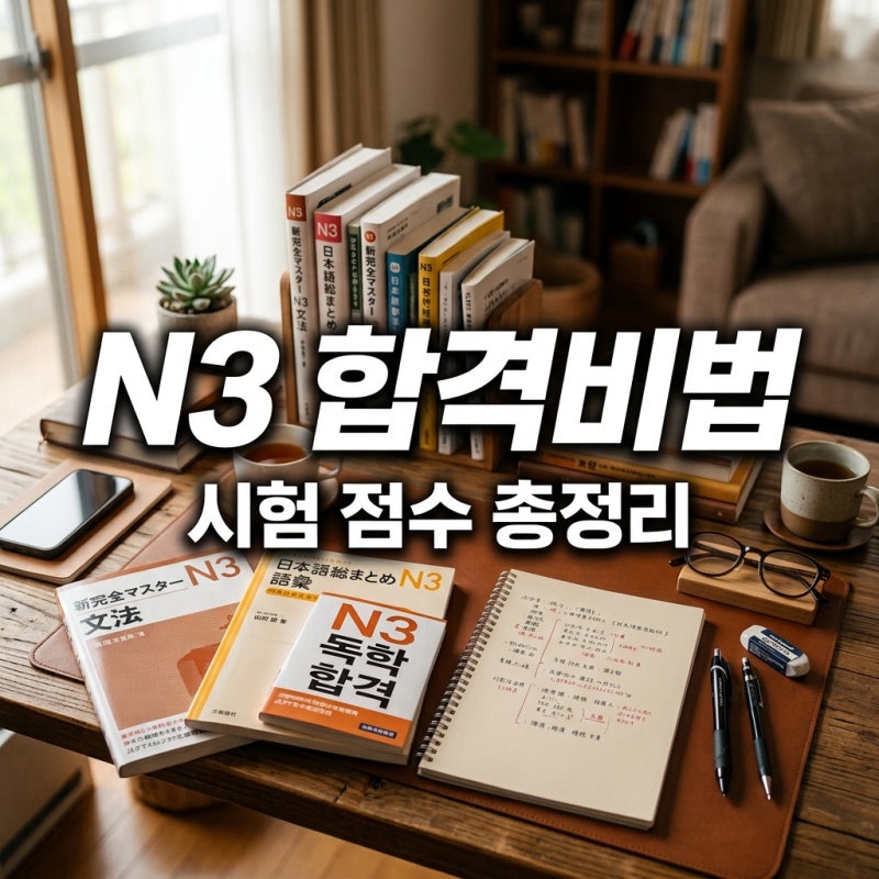 JLPT N3 합격 전략, 시험 구성부터 과락 피하는 꿀팁 총정리