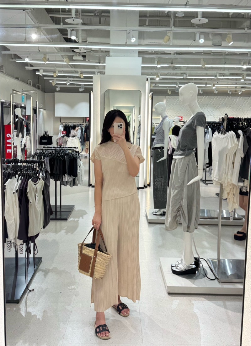 워킹맘 ootd ; 플리츠플리즈 이세이미야케 베이지코디 모음