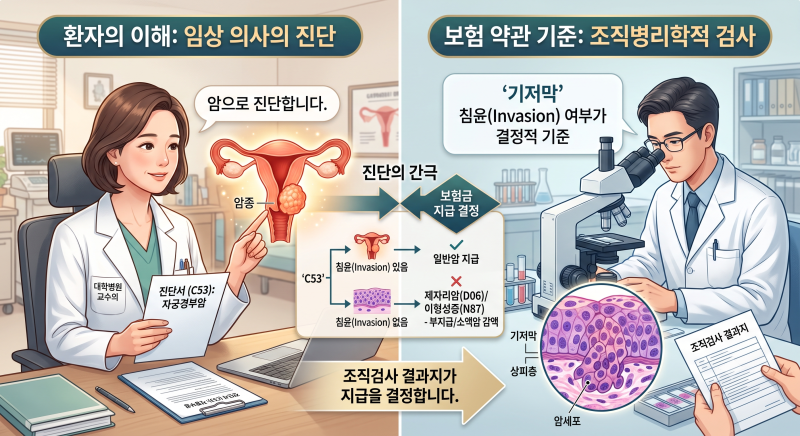 자궁경부암 진단비, 보험사가 '일반암'을 거부하는 이유와 뒤집은 사례