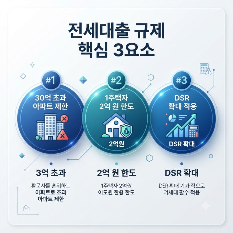 <b>전세대출 규제 강화</b>, 3억 초과 아파트 전세대출 제한 A to Z
