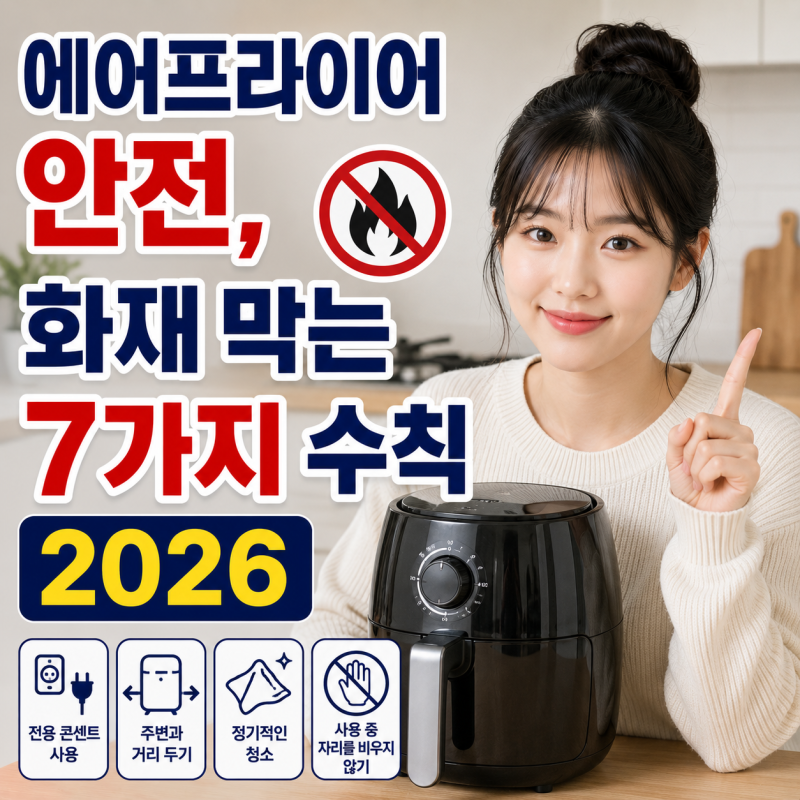 에어프라이어 안전사용 수, 화재 막는 7가지 수칙 2026