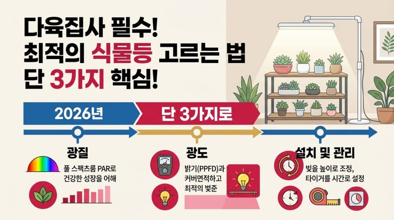 다육식물 실내에서 키울때 식물등 고르는 방법, 광량과 파장 비교로 알아보는 선택 기준