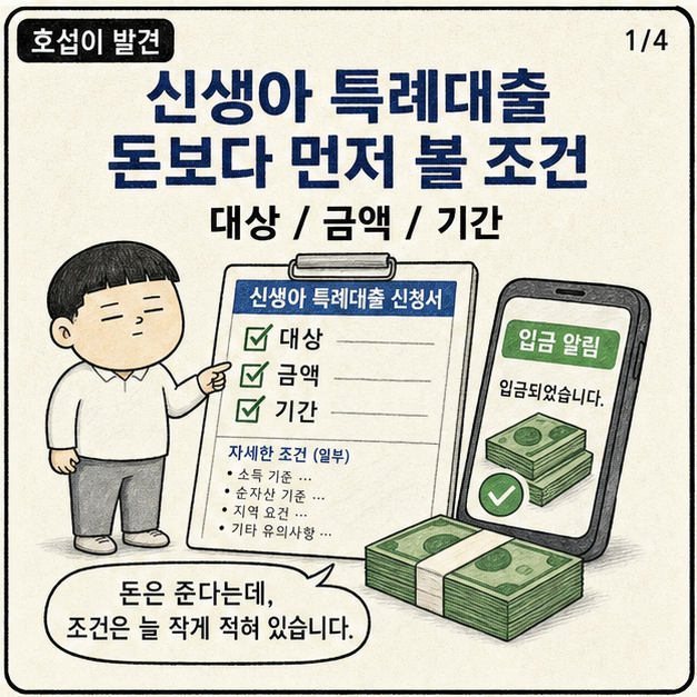 신생아 특례대출 신청 전 확인할 대상·소득 조건·금리 기준