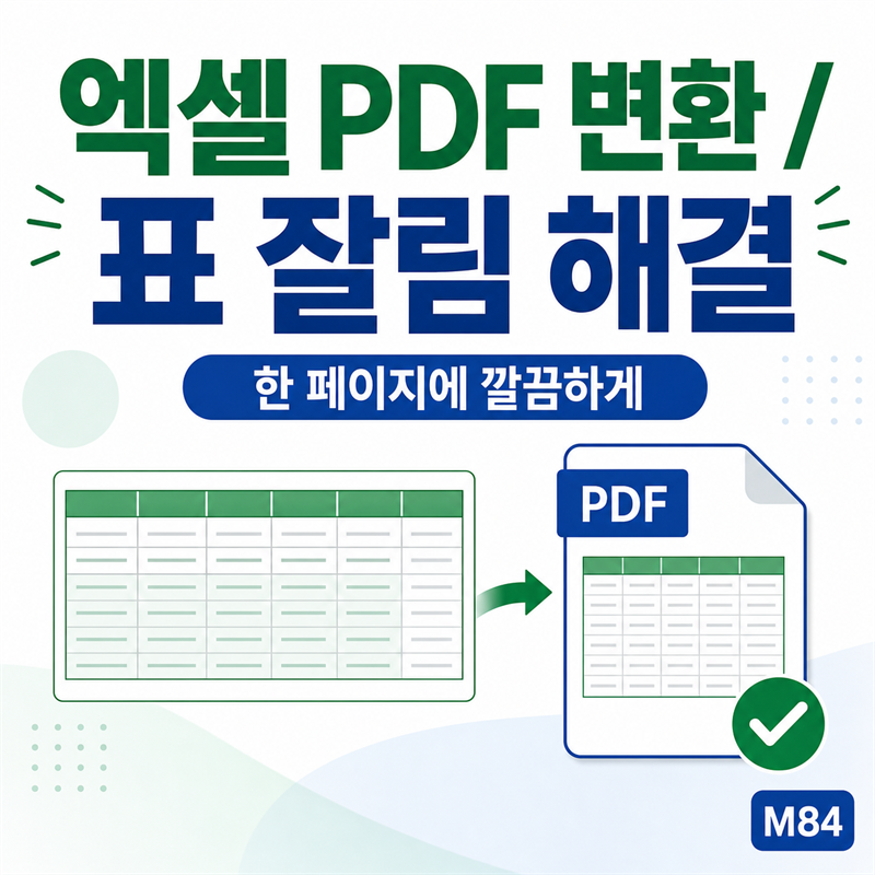 엑셀 PDF 변환, 표 잘림 없이 깔끔하게 — 저장·한 페이지 맞추기·무료 방법까지