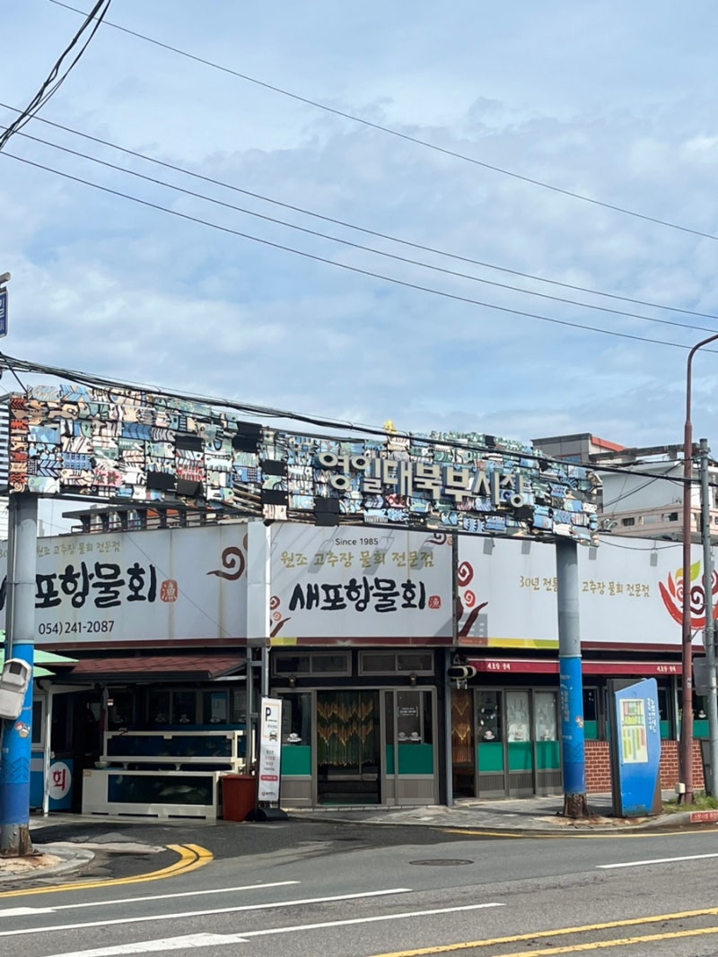 [ 포항 새포항물회 / 대신동 ] 북부시장 근처 고추장 물회 맛집ㅣ광어 물회 찐 후기 ㅣ넓은 주....