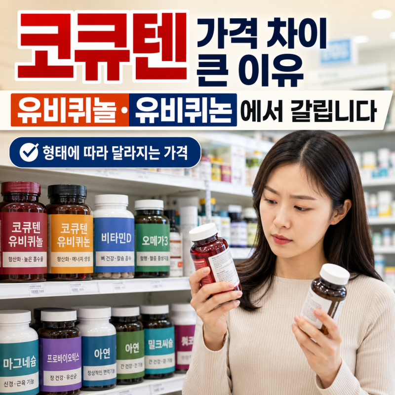 코큐텐 가격 차이 큰 이유, 유비퀴놀·유비퀴논에서 갈립니다 진짜 써보니 알겠네요