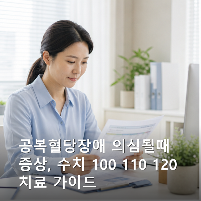 공복혈당장애 의심될때 증상, 수치 100 110 120 치료 가이드